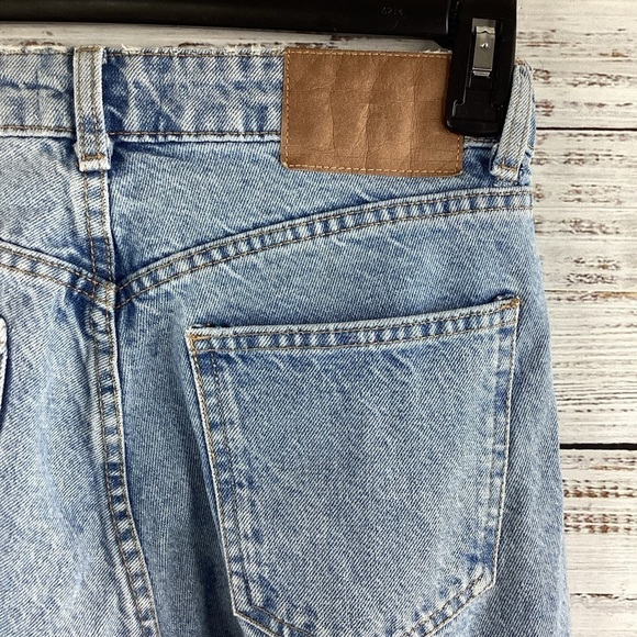 ZARA SIZE 6 28 BLUE WASH MOM JEANS HI RISE PANTS GUC - Picture 7 of 10